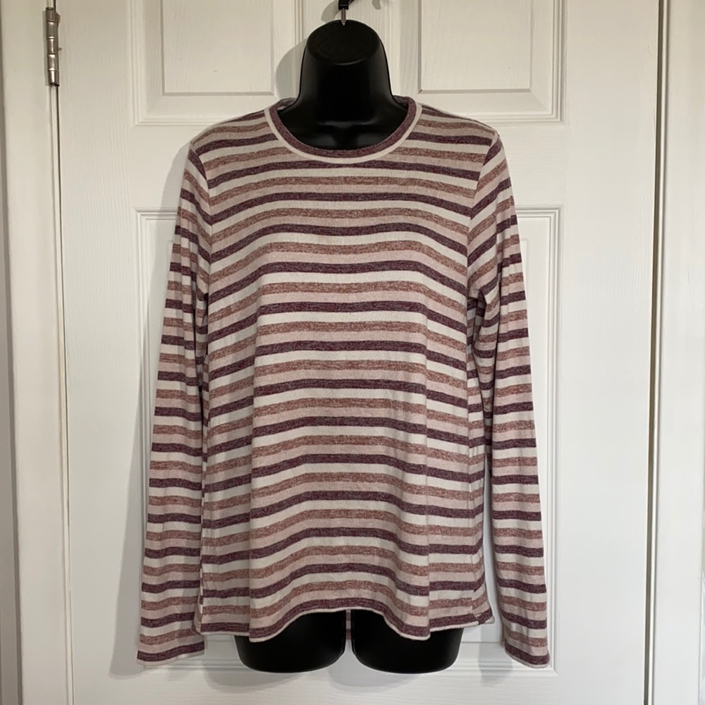 American Eagle Outfitters Long Sleeve Striped Soft & Sexy Lightweight Sweater M
